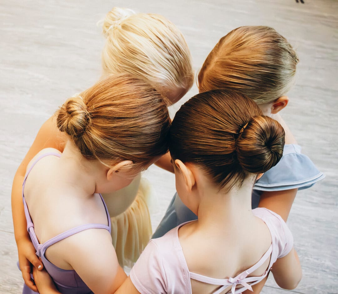 Young ballet dancers with buns at MSDA
