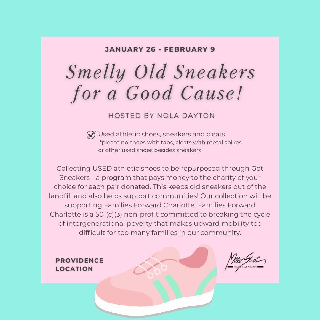 Sneaker Drive collection of recycled athletic shoes